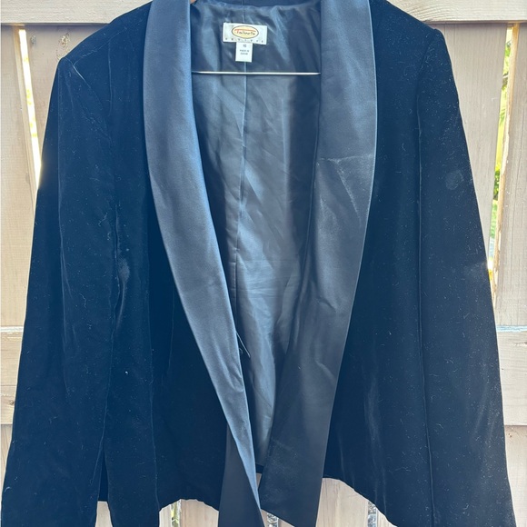 Gorgeous Black Velvet Blazer Sz 16 - EUC - Picture 3 of 13